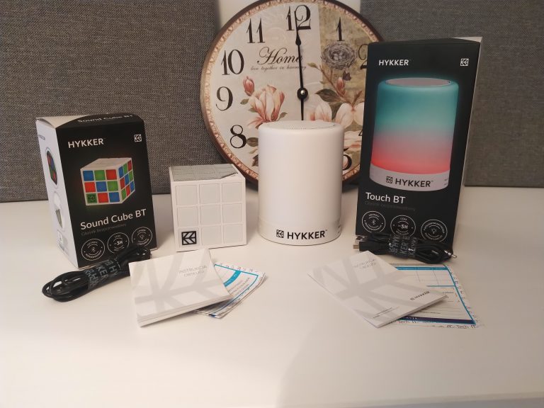 Głośniki z podświetleniem LED z Biedronki | HYKKER CUBE & HYKKER TOUCH