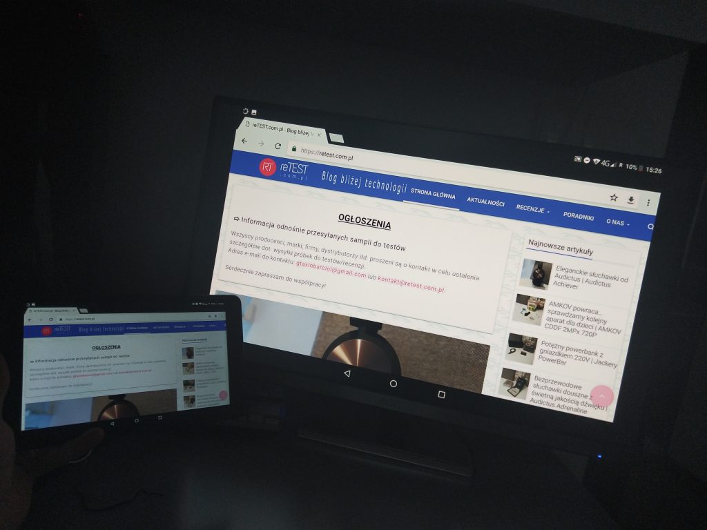 Bezprzewodowe przesyłanie obrazu | Testujemy EZCast 2 66 IMG 20181028 092716