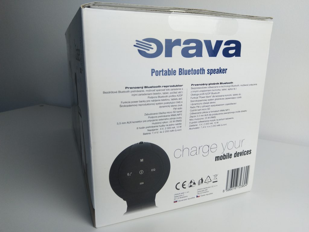 Głośnik typu boombox z potężnym bassem | ORAVA Crater 2 Black 20 IMG 20181102 094027
