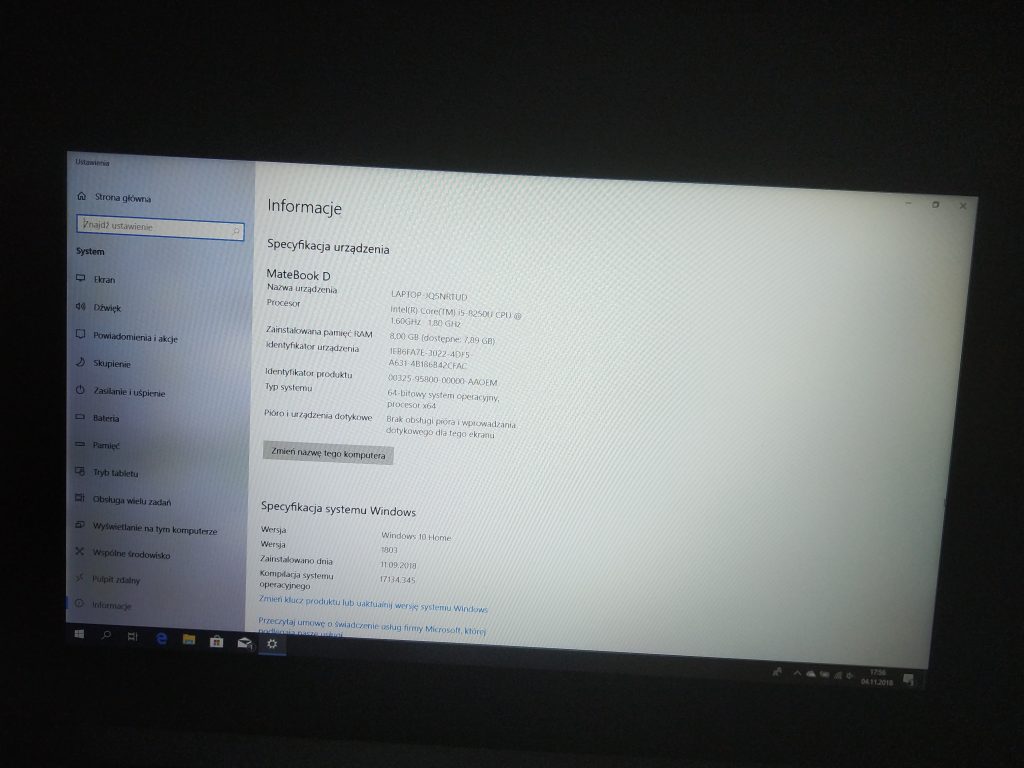 Laptop, a może jednak ultrabook? | HUAWEI MateBook D 15.6 72 IMG 20181104 175632