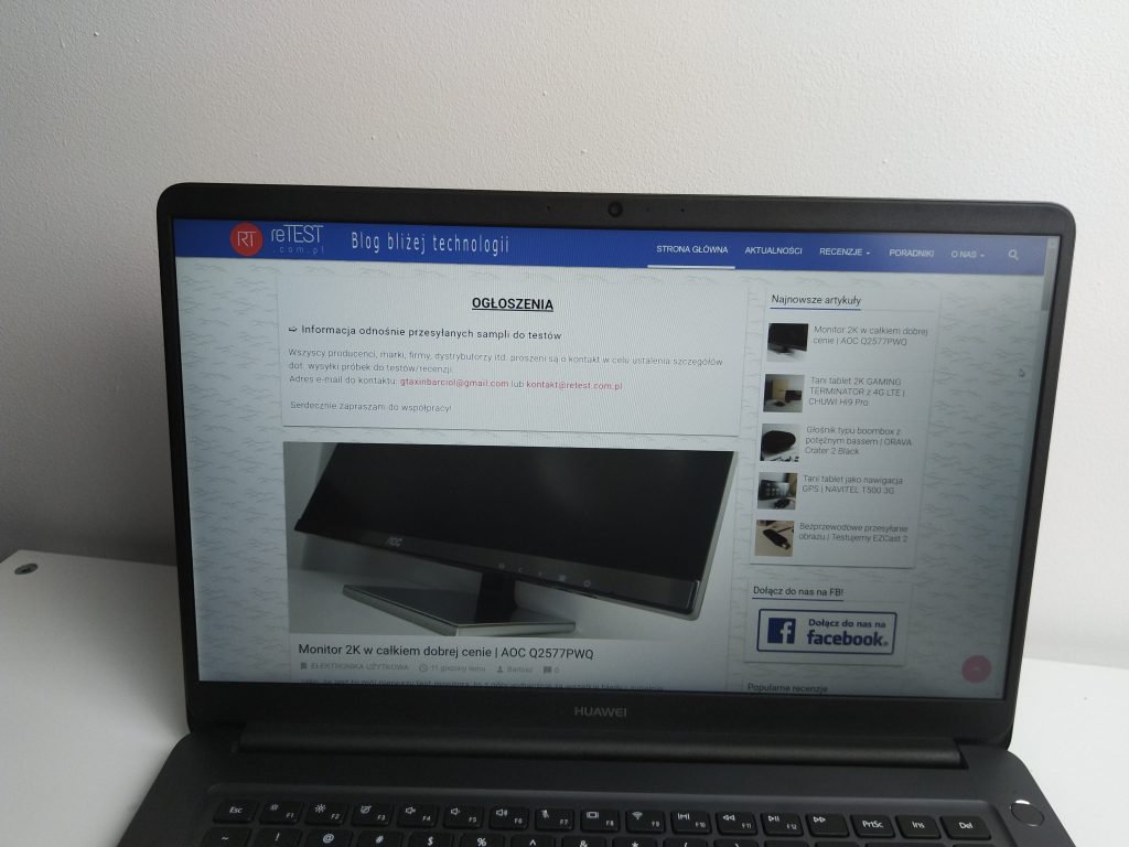 Laptop, a może jednak ultrabook? | HUAWEI MateBook D 15.6 78 IMG 20181104 183524