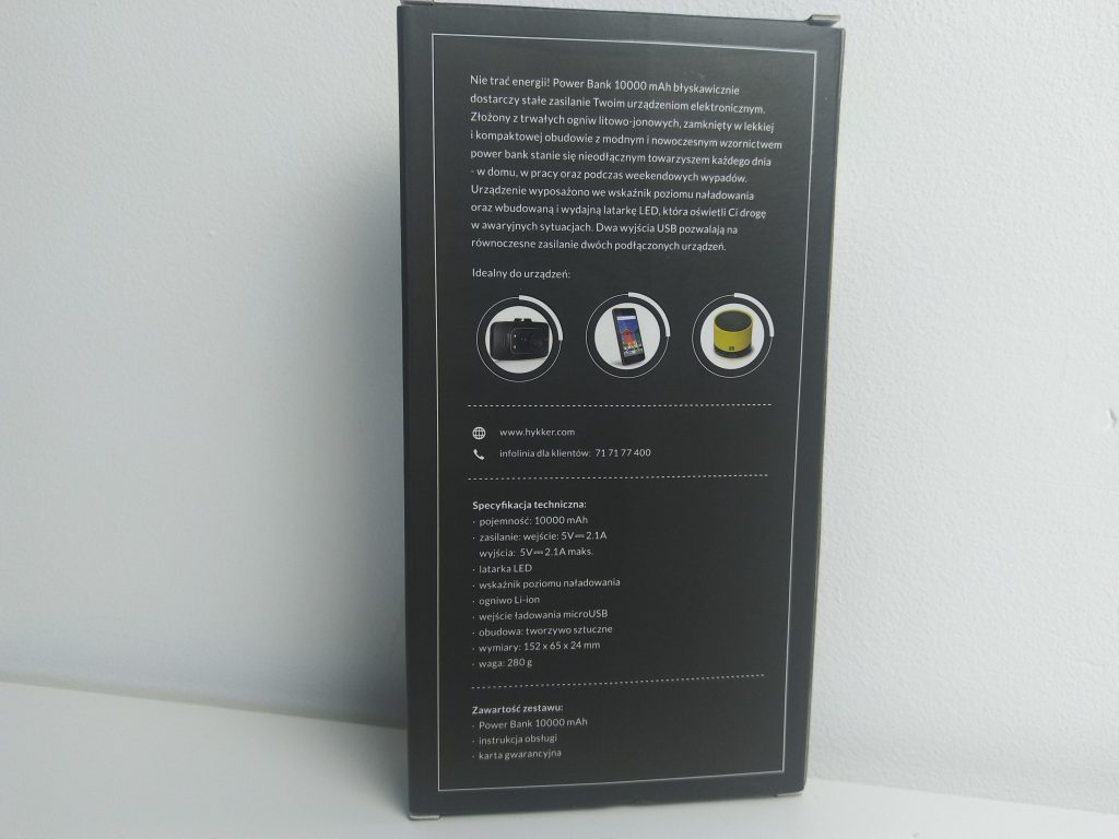 Power Bank 10.000mAh z mocną latarką LED w Biedronce | HYKKER 20 IMG 20181106 103922