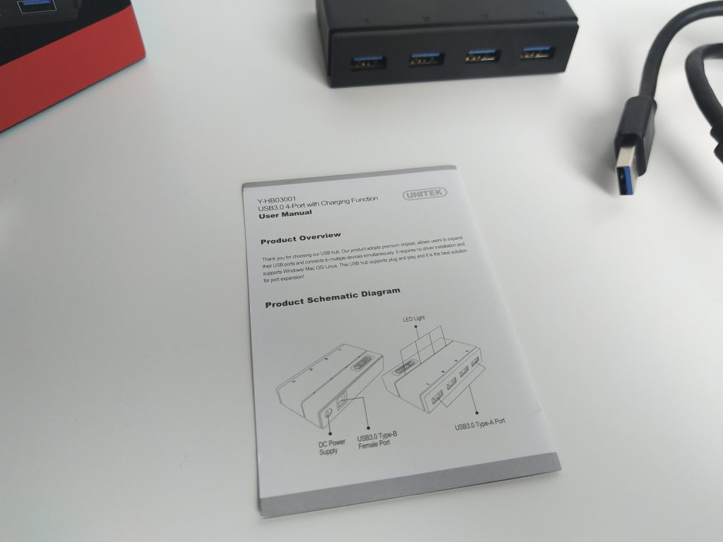 Aktywny HUB 4x USB 3.0 z funkcją ładowania | UNITEK Y-HB03001 26 IMG 20181117 183115