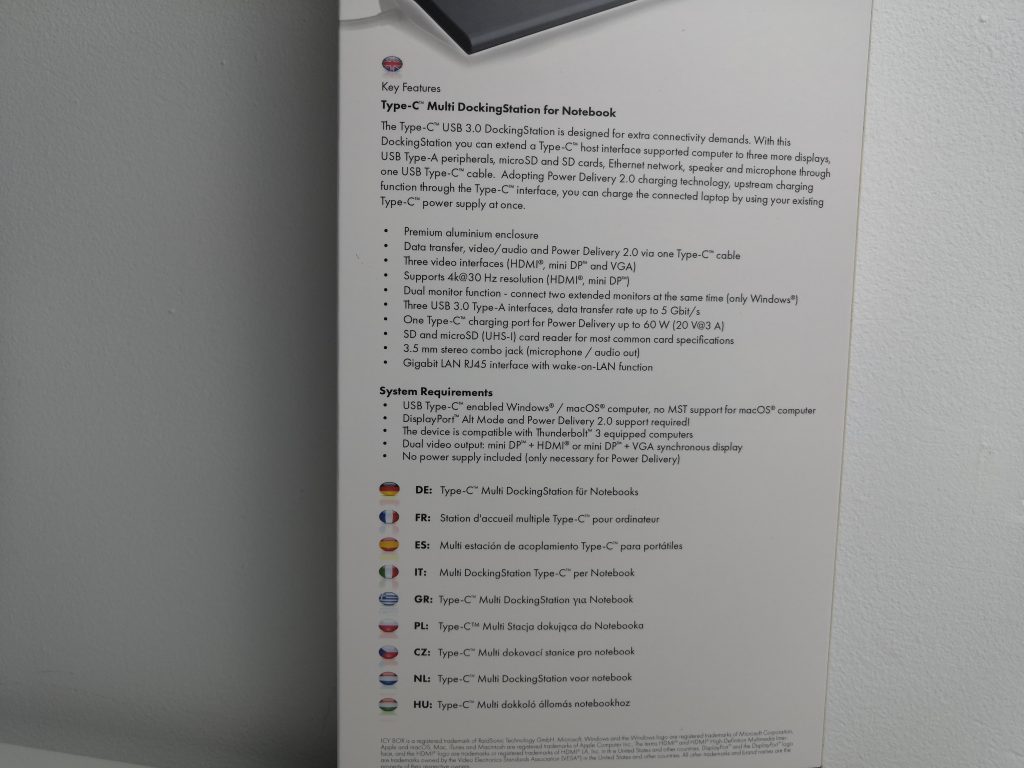 Solidna stacja dokująca na złączu USB typu C z masą portów | ICY BOX IB-DK2102-C 22 IMG 20181121 171948