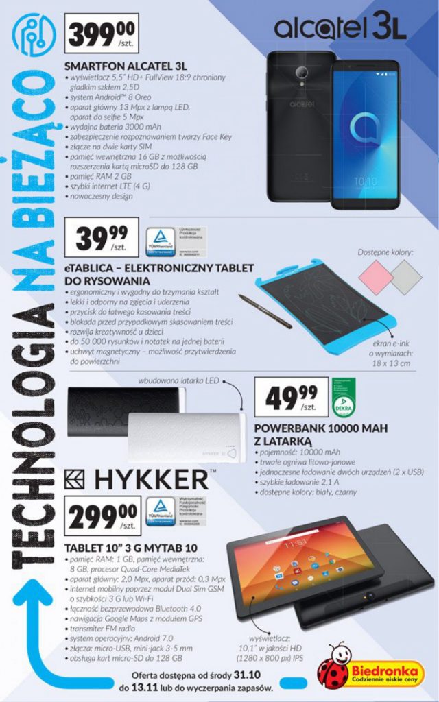 Power Bank 10.000mAh z mocną latarką LED w Biedronce | HYKKER 16 smarty