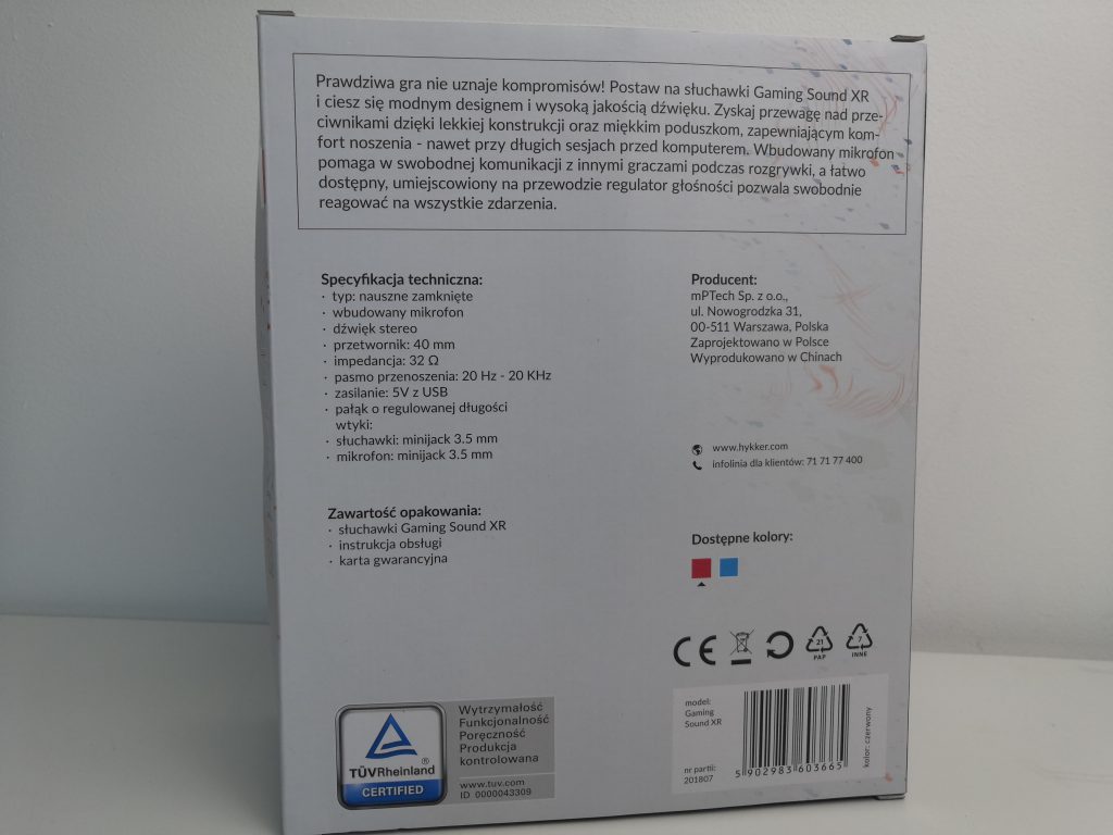 Słuchawki dla gracza z Biedronki | HYKKER Gaming Sound XR 18 IMG 20181201 100027