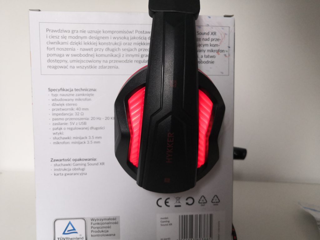 Słuchawki dla gracza z Biedronki | HYKKER Gaming Sound XR 32 IMG 20181201 101004