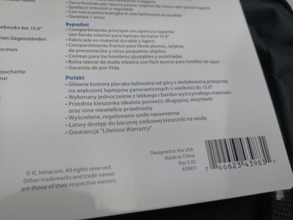 Plecak na laptopa Manhattan Knappack 15.6'' 24 IMG 20181201 104215