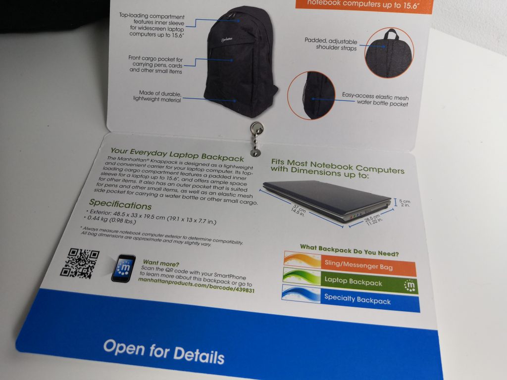 Plecak na laptopa Manhattan Knappack 15.6'' 28 IMG 20181201 104414