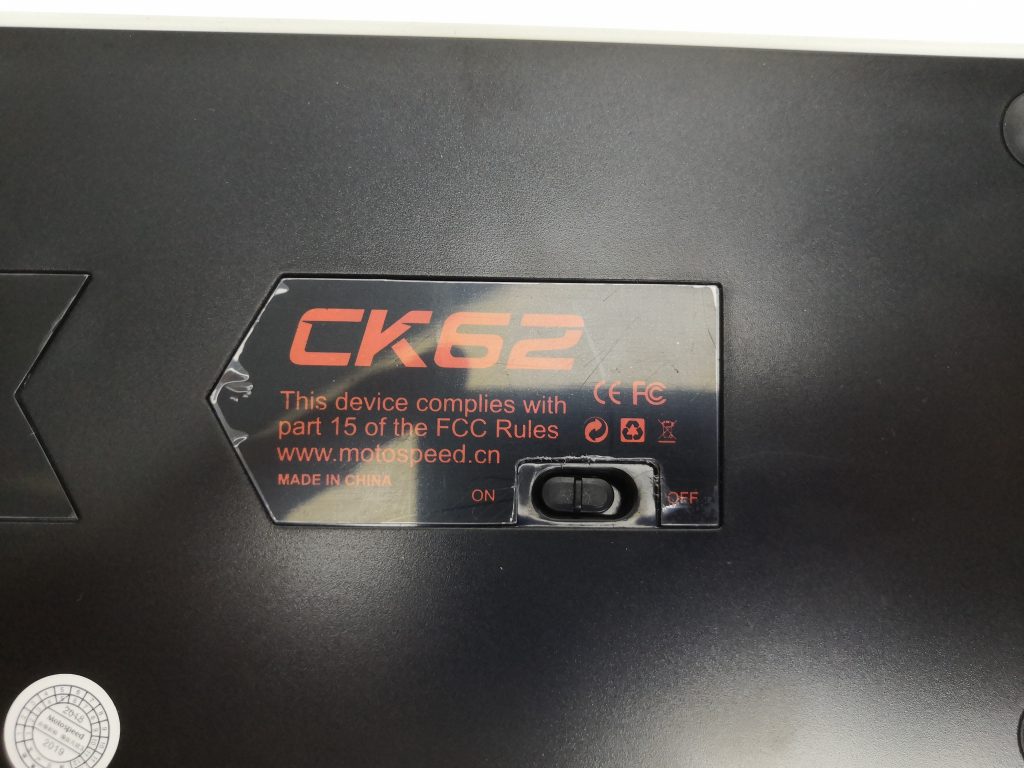 Bezprzewodowa klawiatura mechaniczna w dobrej cenie | MOTOSPEED CK62 OUTEMU BLUE 104 IMG 20181209 163739