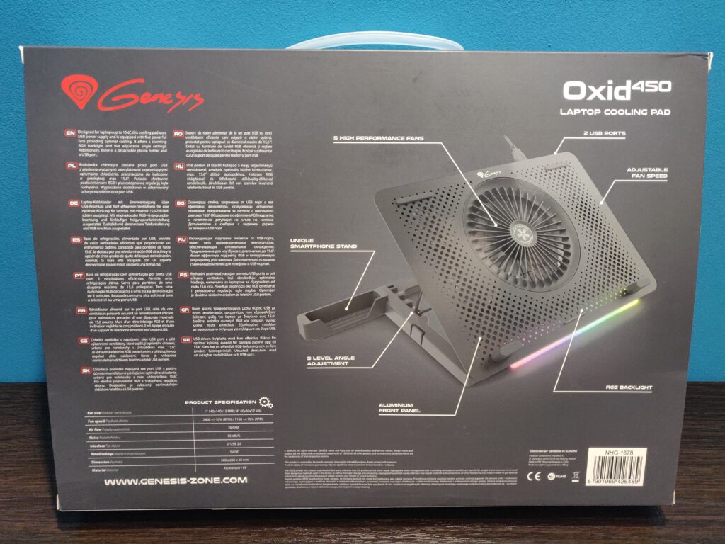 Genesis Oxid 450 – PODSTAWKA CHŁODZĄCA POD LAPTOPA, KTÓRA SIĘ SPRAWDZA 20 IMG 20210220 202507 scaled