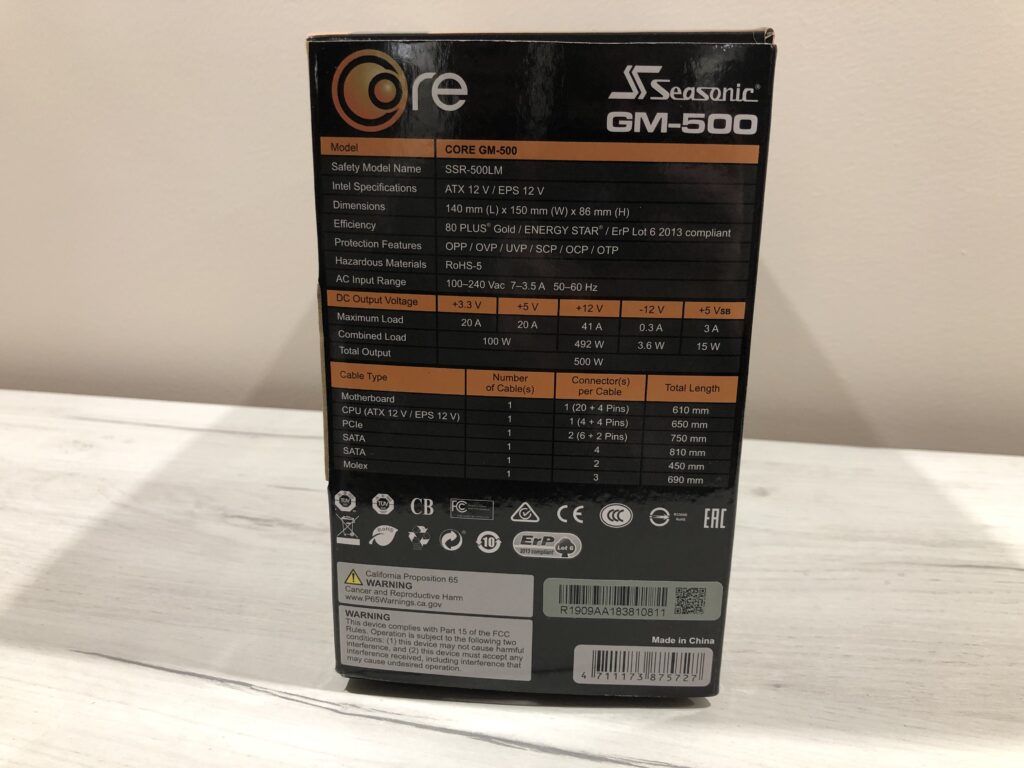 Zasilacz Seasonic Core GM-500 22 IMG 6292 scaled