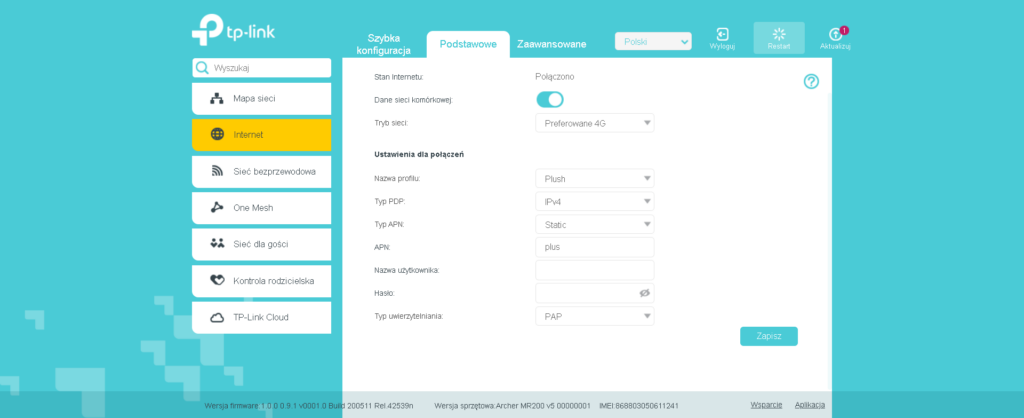 Bezprzewodowy router 4G LTE i trochę test internetu mobilnego... 56 mr200 internet