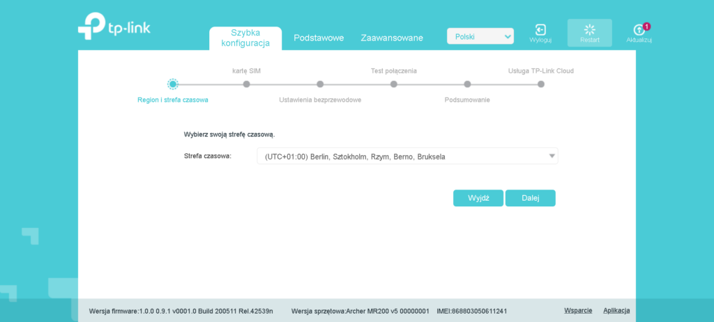 Bezprzewodowy router 4G LTE i trochę test internetu mobilnego... 50 mr200 konf