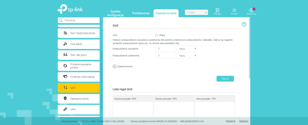 Bezprzewodowy router 4G LTE i trochę test internetu mobilnego... 68 mr200 zaawansowane1