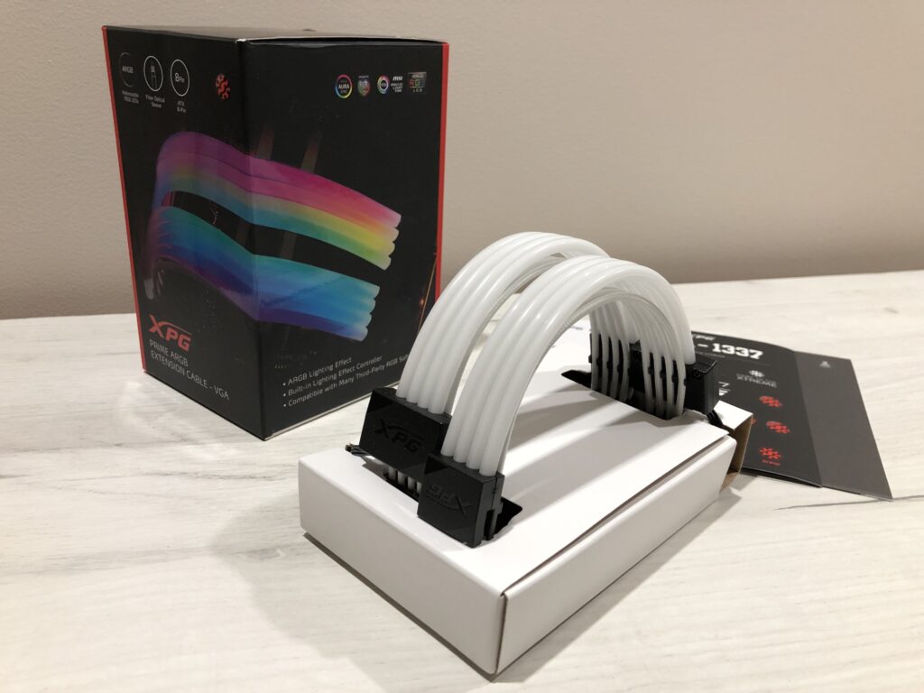 XPG Prime ARGB Extension Cable - MB i VGA 36 IMG 6484 scaled