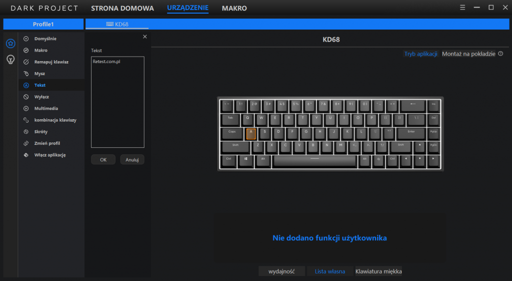 Klawiatura Dark Project KD68B 96 K5