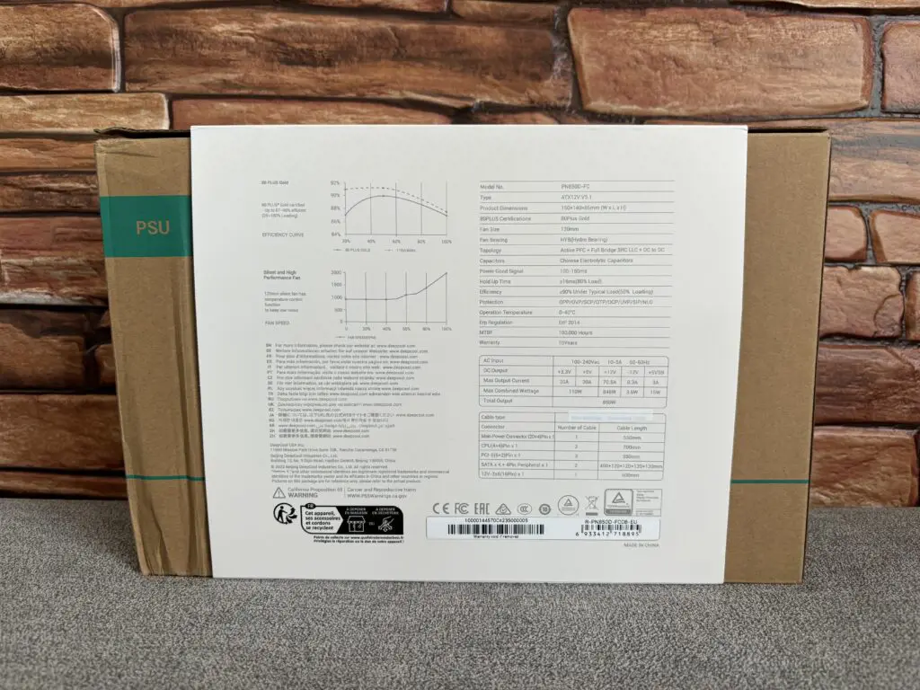 DeepCool PN850D - budżetowy certyfikat Gold 42 IMG 7711