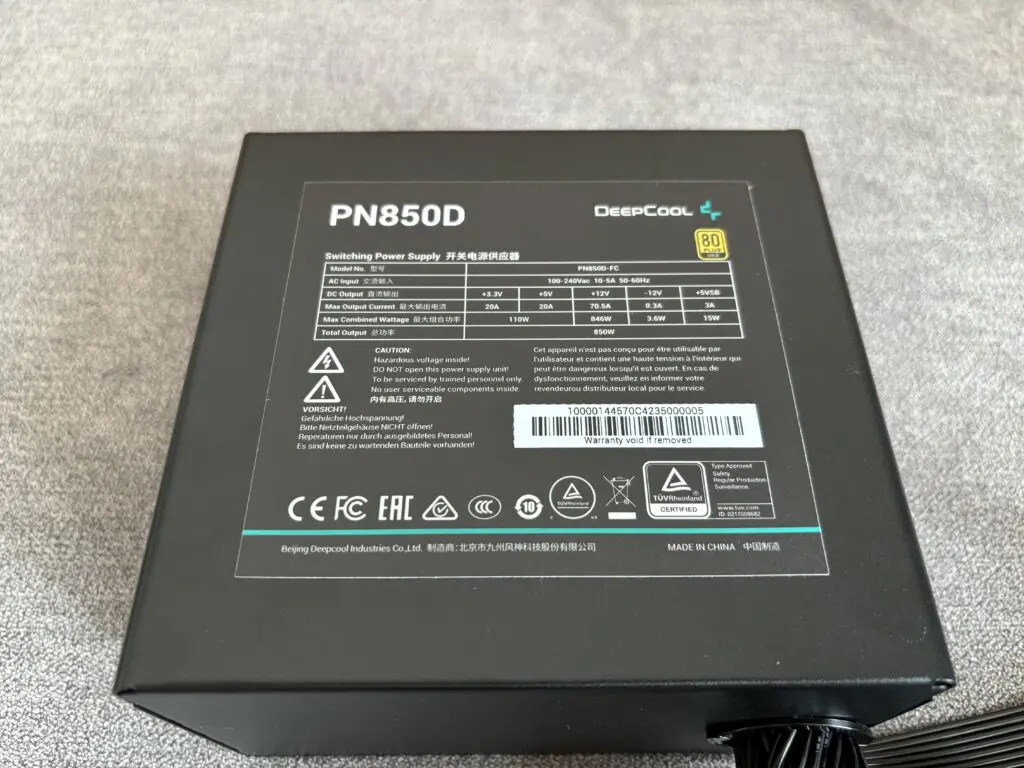 DeepCool PN850D - budżetowy certyfikat Gold 60 IMG 7724