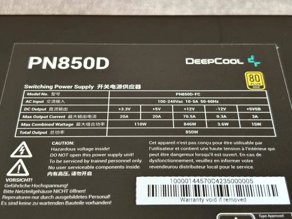 DeepCool PN850D - budżetowy certyfikat Gold 62 IMG 7725