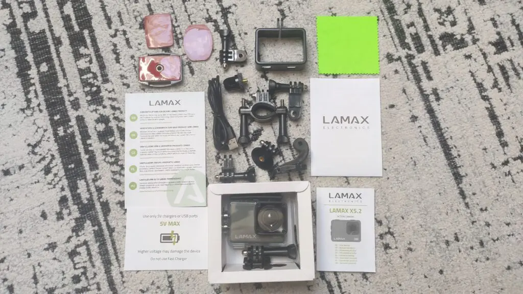 Lamax X5.2 – kamerka sportowa z masą akcesoriów 16 zawartość opakowania