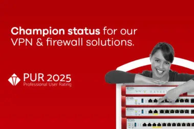 Czołowe miejsca dla Zyxel Networks w rankingach firewalli i VPN 19 Zyxel Networks PUR 2025 ankieta techconsult czołowe miejsca za rozwiązania VPN i firewall