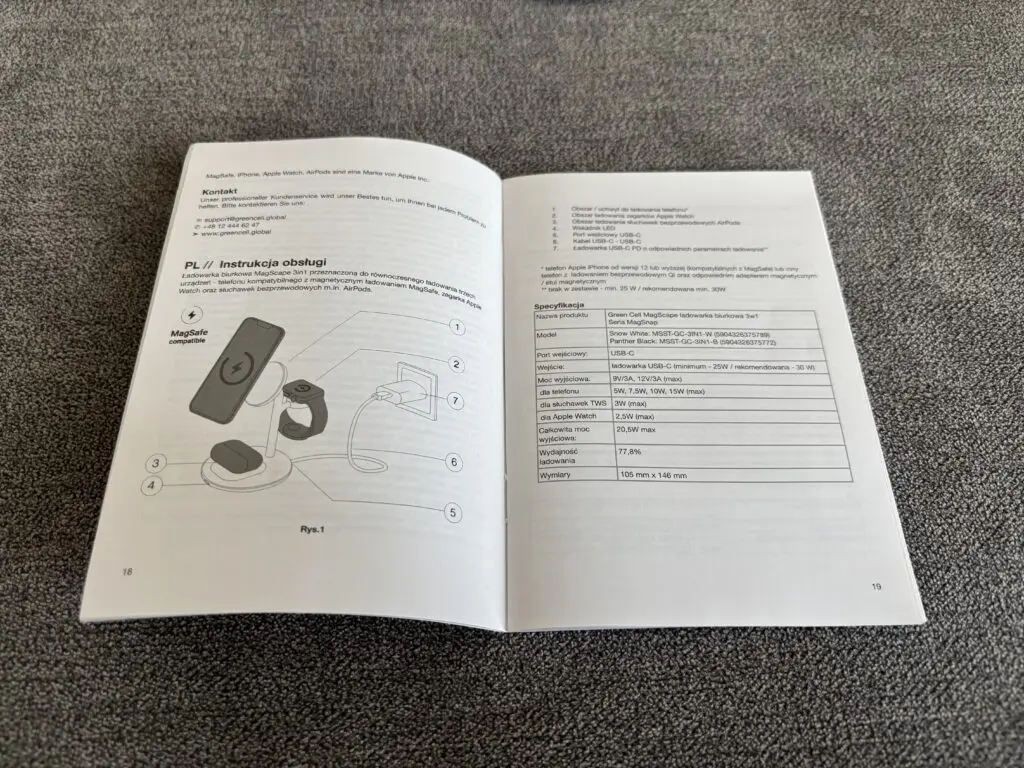 Recenzja biurkowej stacji ładującej 3in1 Greencell Magscape 30 IMG 0901