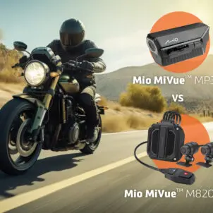 Porównanie kamer motocyklowych: Mio MiVue MP30 vs Mio MiVue M820WD 50 M820vsMP30