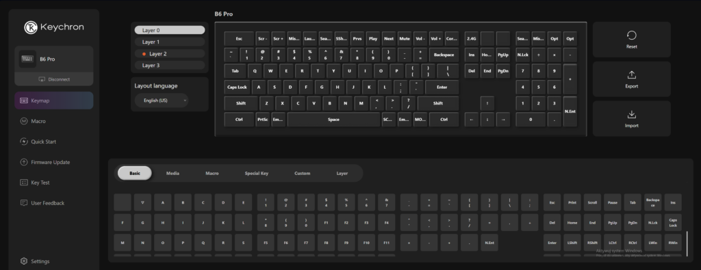 Keychron B6 Pro czyli bardzo cienka klawiatura 72 2