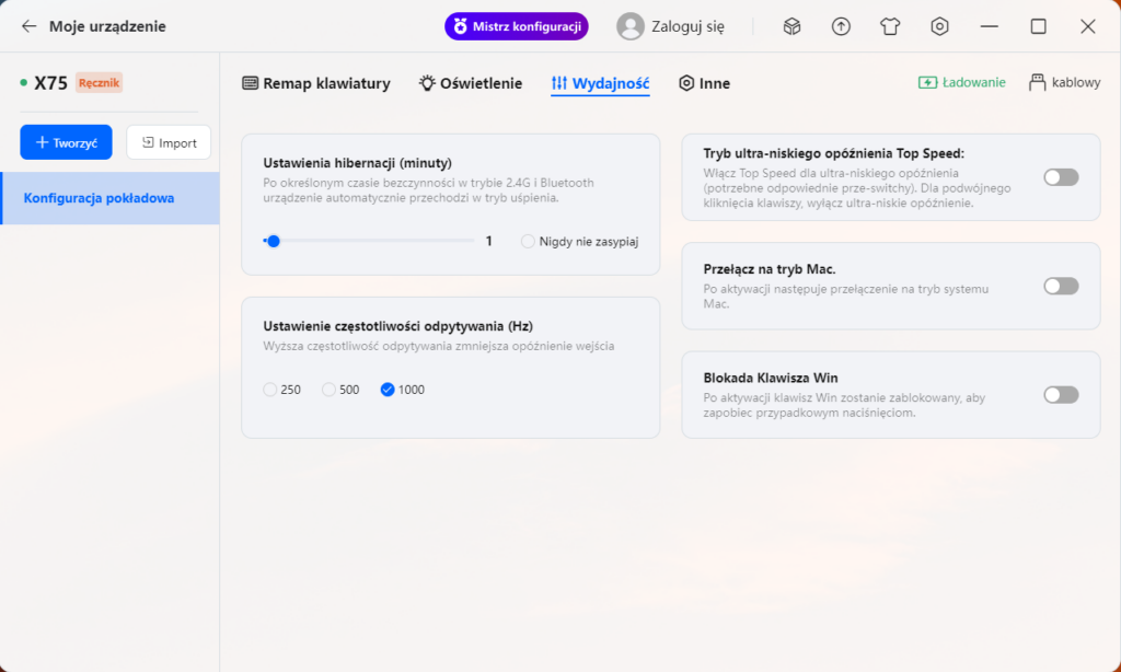 Recenzja klawiatury mechanicznej Mchose X75 78 4