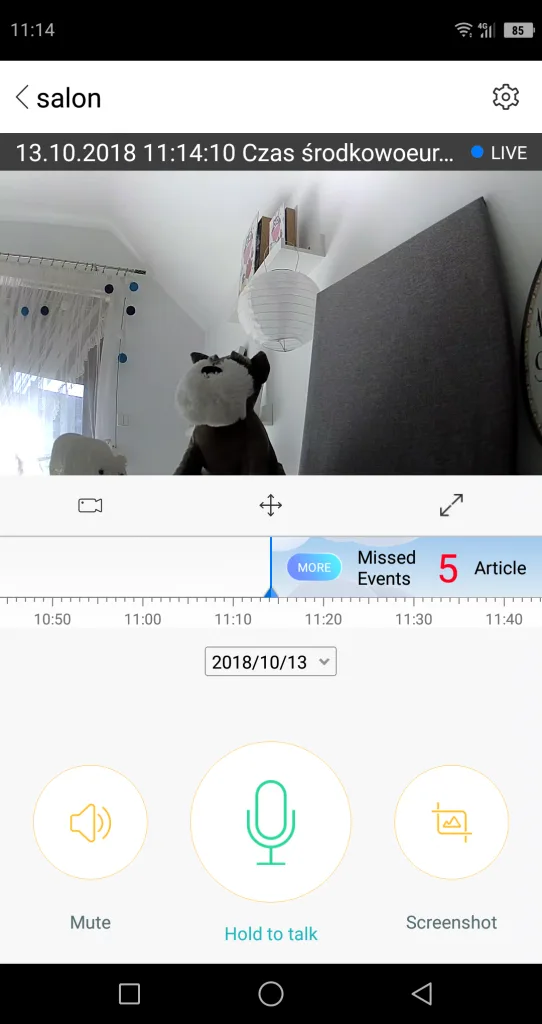 Domowa kamera ze śledzeniem ruchu | SECTEC Cloud WiFi Camera 56 Screenshot 2018 10 13 11 14 14