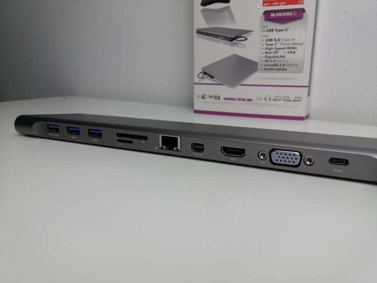 Solidna stacja dokująca na złączu USB typu C z masą portów | ICY BOX IB-DK2102-C