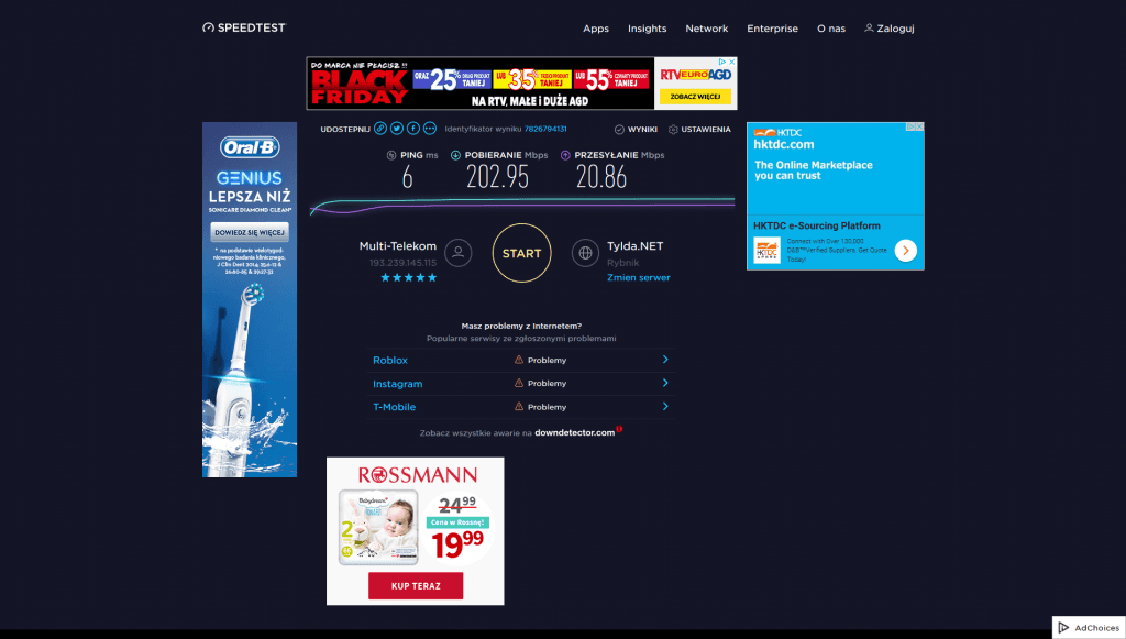 Screenshot 2018 11 24 Speedtest od Ookla – globalny test prędkości łącza szerokopasmowego2