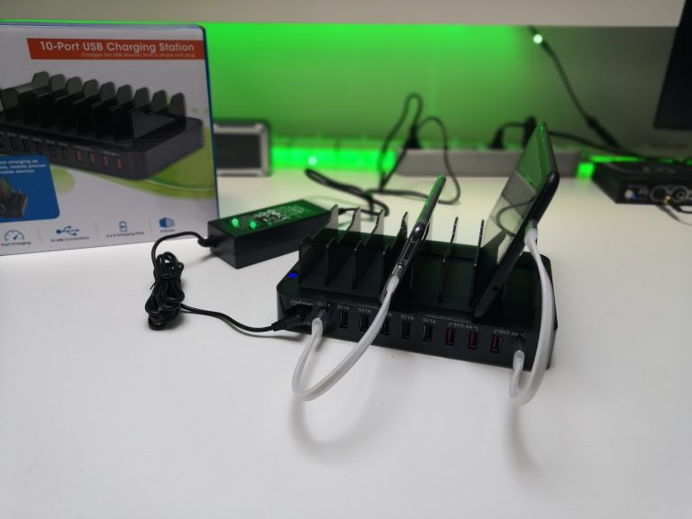 10-portowa stacja zasilająca USB dla całej rodziny! | Manhattan 10-Port USB Charging Station 180009