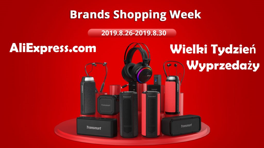 Niezłe ceny produktów Tronsmart na Aliexpress z okazji sierpniowej wyprzedaży 26-31.08.2019