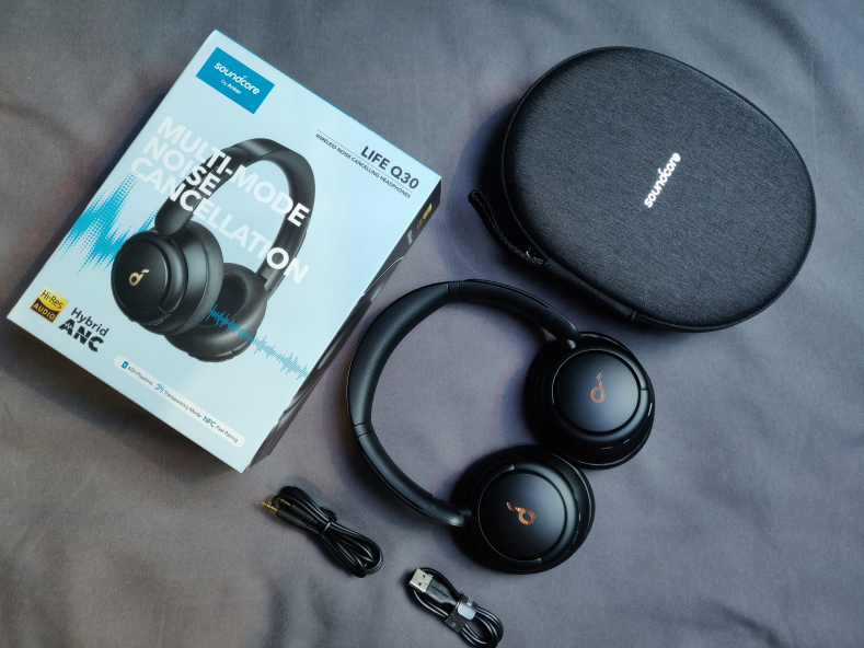 Soundcore Life Q30 – słuchawki nauszne z NFC, ANC, BT, AUX – wysoka półka