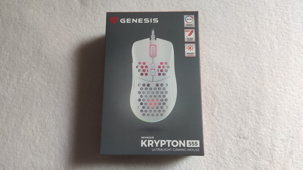 Genesis Krypton 555 White – biały, fajny mechanicznie gryzoń