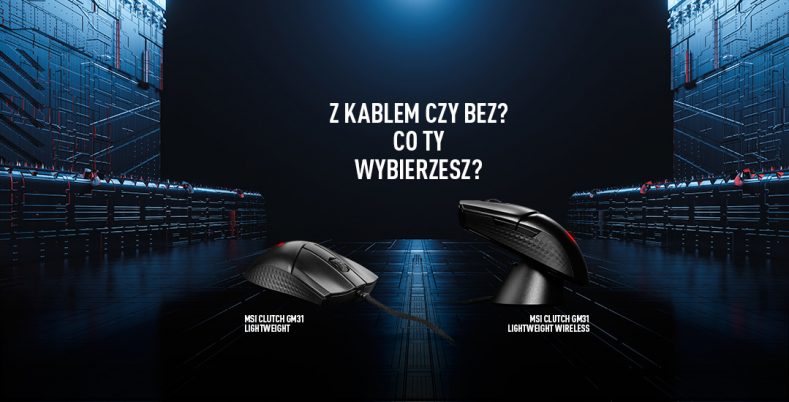 MSI prezentuje CLUTCH GM31 LIGHTWEIGHT WIRELESS – kompaktową, lekką i ergonomiczną mysz bezprzewodową