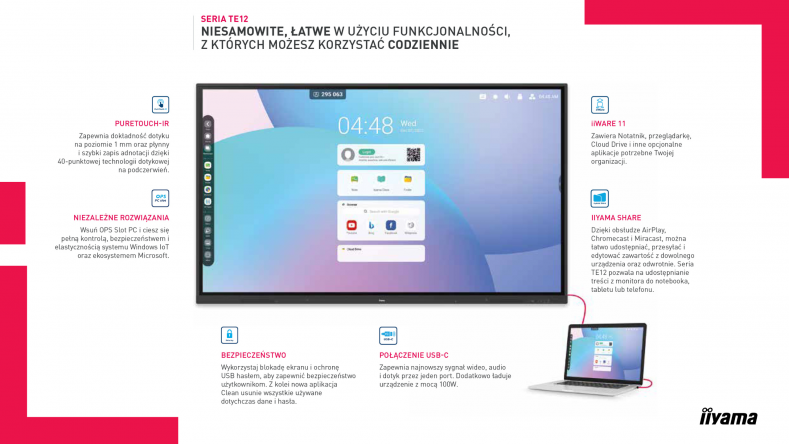 Nowe monitory iiyama z serii TE12 – idealne dopasowanie do potrzeb biznesu i edukacji