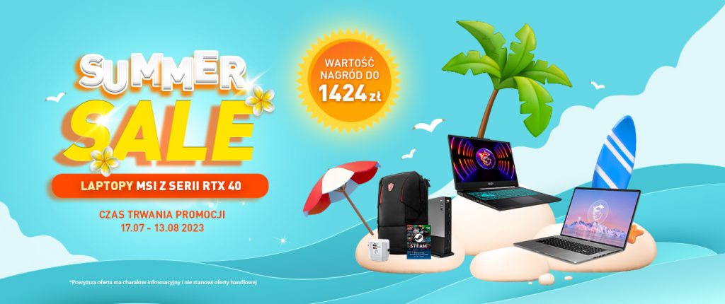 MSI rusza z wakacyjną promocją. Do zgarnięcia akcesoria o wartości ponad 1400 zł