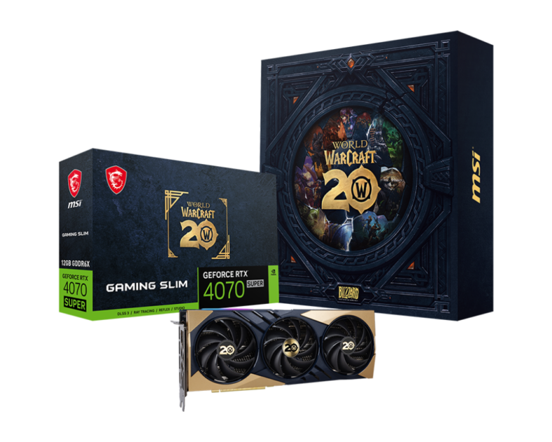 MSI i Blizzard Entertainment świętują 20-lecie World of Warcraft limitowaną edycją karty GeForce 4070 SUPER GAMING SLIM