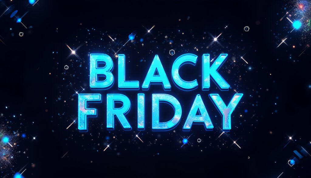 black friday sales sign neon light