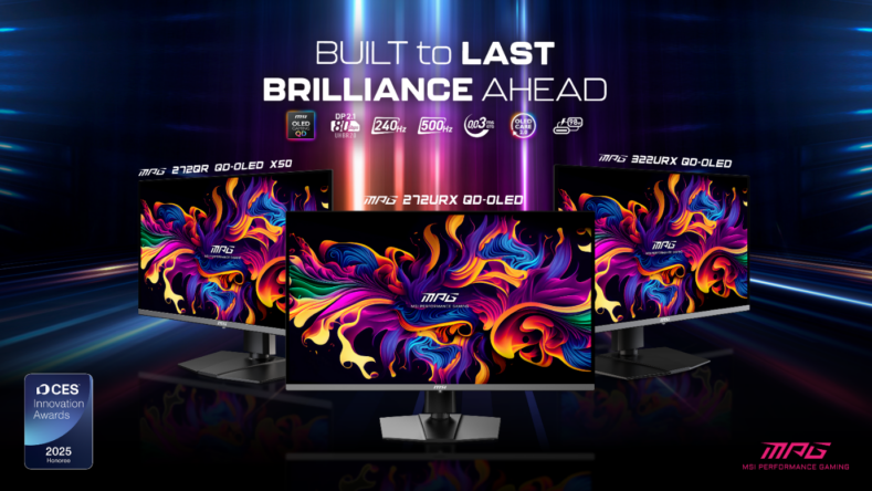 MSI prezentuje gamingowy monitor OLED 500 Hz i komputery MEG Vision X AI z ekranem