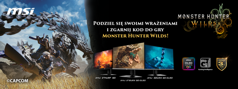 Kup monitor MSI i odbierz nagrody – w tym Monster Hunter Wilds