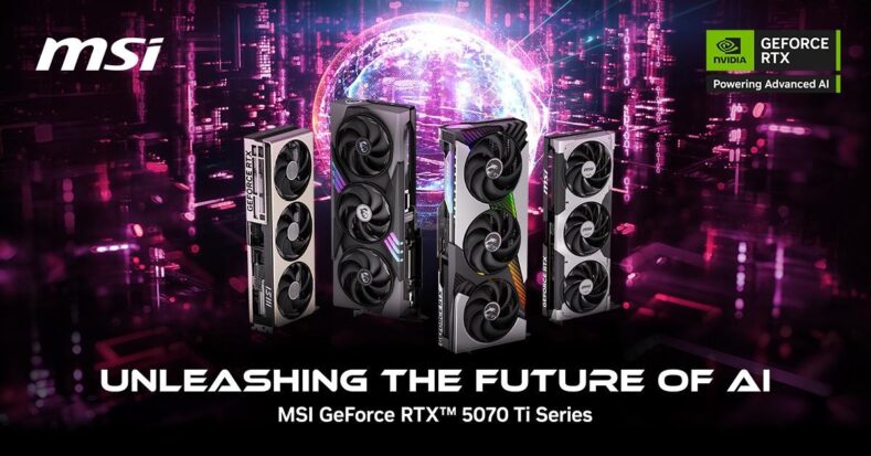 MSI prezentuje autorskie karty graficzne NVIDIA® GeForce RTX 5070 Ti