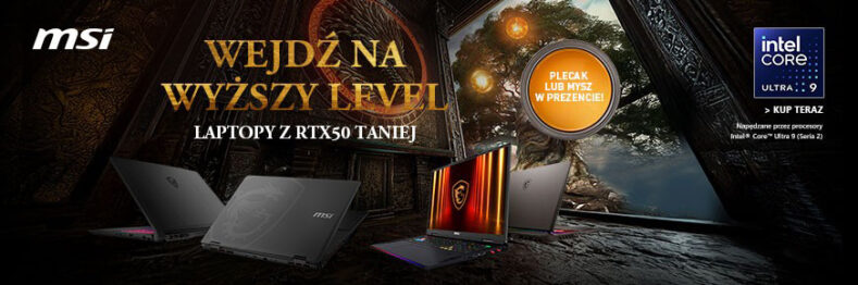 MSI rusza z promocją „Wejdź na wyższy Level”. Wybierz laptopa z serii RTX 50 i odbierz prezenty