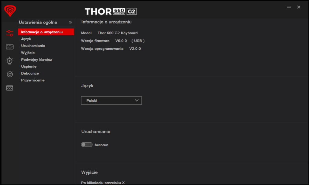 Genesis Thor 660 G2 aplikacja