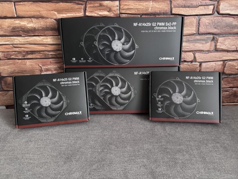 Recenzja Noctua NF-A14x25 G2 oraz NF-A14x25r G2 chromax.black