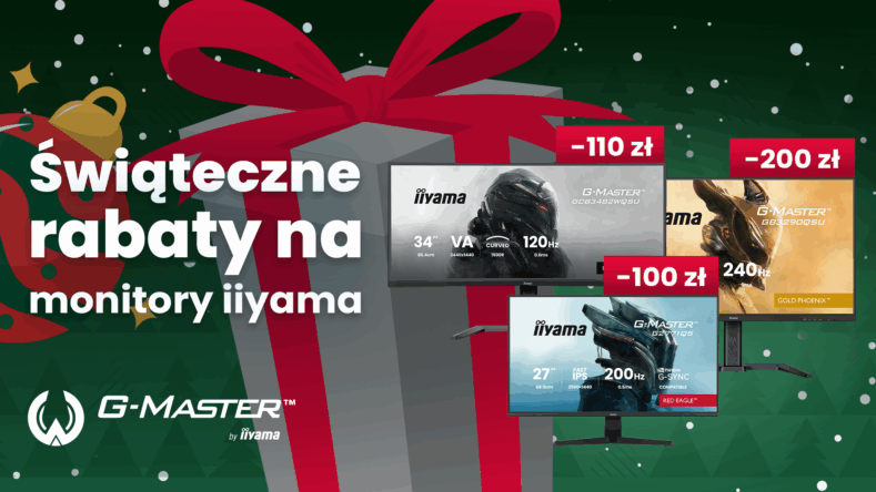 iiyama rusza z promocją świąteczną 2025 – monitory do 200 zł taniej