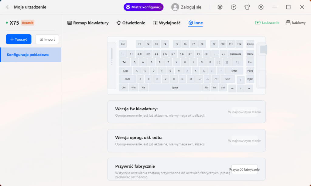 Recenzja klawiatury mechanicznej Mchose X75 80 5